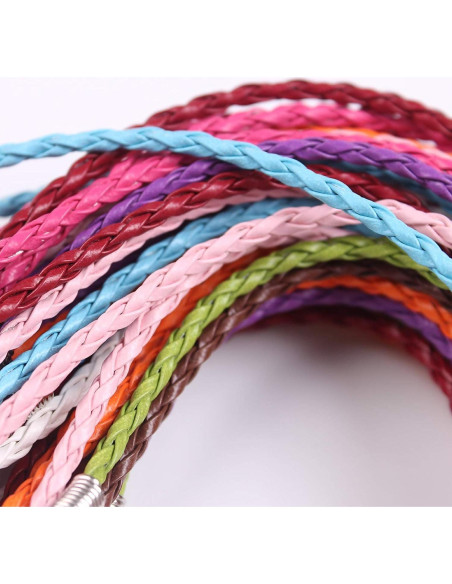 Cuerdas de Cuero Trenzadas Onwon 50 PCS Multicolor 23.5 cm