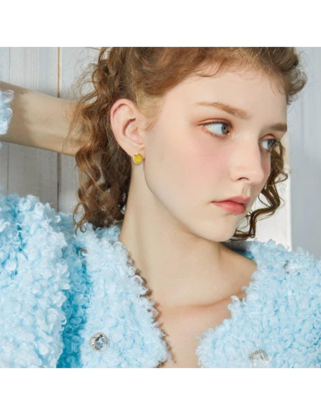 Beebeecraft 60 Piezas Configuraciones Aretes 8mm Oro 18K Plata 925