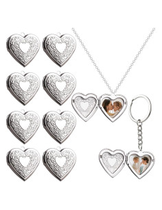 Paquete de 10 Charms de Corazón Plateado AUEAR para Joyería