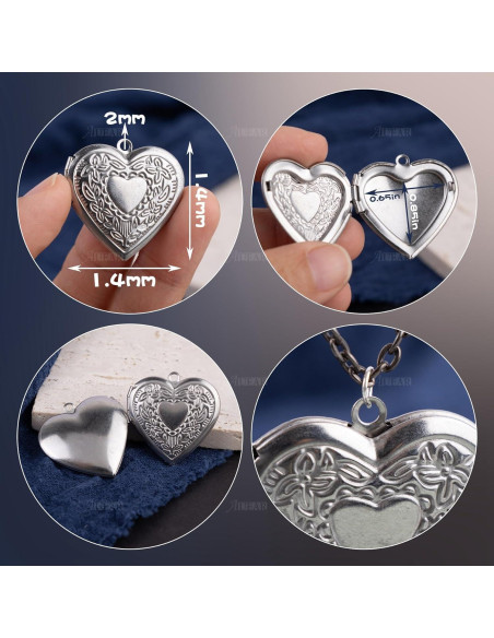 Paquete de 10 Charms de Corazón Plateado AUEAR para Joyería
