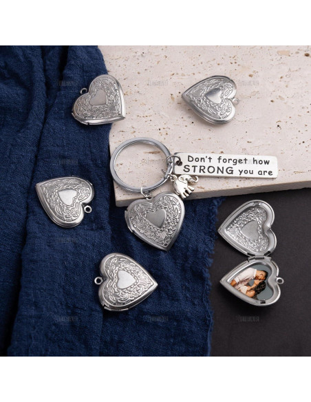 Paquete de 10 Charms de Corazón Plateado AUEAR para Joyería