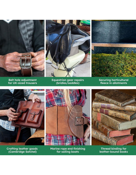 Agujereador de Cuero Tonmifr Profesional 6 Tamaños 2-4.5mm