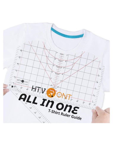 Guía de Regla para Camisetas HTVRONT 35.5x20.3cm PVC Transparente