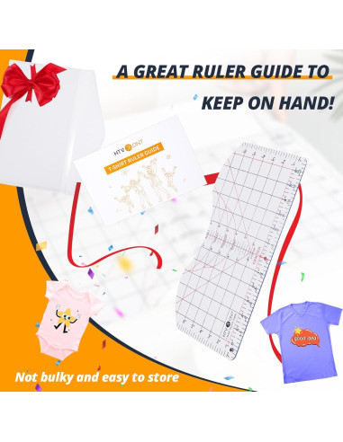 Guía de Regla para Camisetas HTVRONT 35.5x20.3cm PVC Transparente