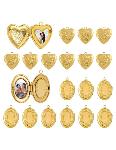 Colgantes Ovalados en Forma de Corazón Framendino - Paquete de 20