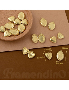 Colgantes Ovalados en Forma de Corazón Framendino - Paquete de 20 2