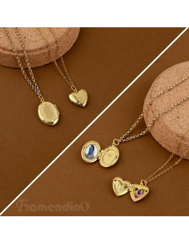 Colgantes Ovalados en Forma de Corazón Framendino - Paquete de 20