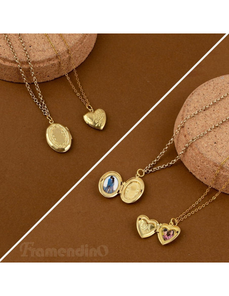 Colgantes Ovalados en Forma de Corazón Framendino - Paquete de 20