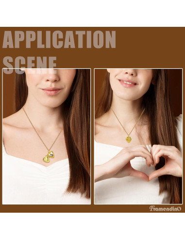 Colgantes Ovalados en Forma de Corazón Framendino - Paquete de 20