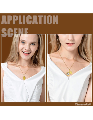 Colgantes Ovalados en Forma de Corazón Framendino - Paquete de 20