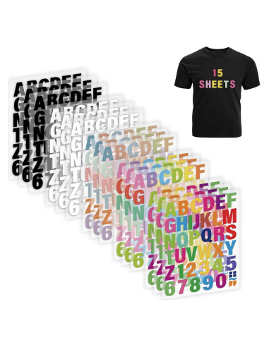 Letras y Números de Planchar Craftizon - 645 Piezas 5.08 cm