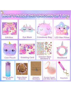 Conjunto de Regalo de Unicornio Jenria para Niñas 3-10 Años 2