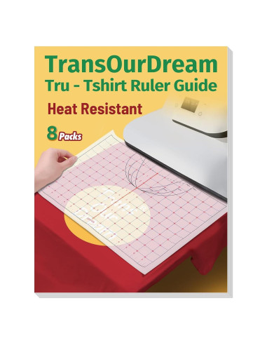 Guía de Regla para Camisetas TransOurDream 40.64 cm 8 Piezas
