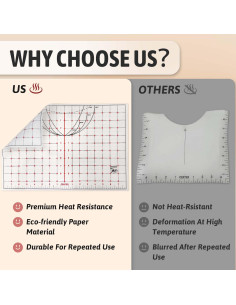 Guía de Regla para Camisetas TransOurDream 40.64 cm 8 Piezas 2