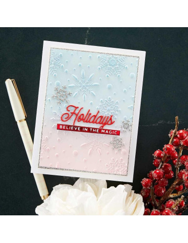 Carpeta de Embossing 3D Spellbinders Tormenta de Copos de Nieve