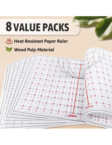 Guía de Regla para Camisetas TransOurDream 40.64 cm 8 Piezas