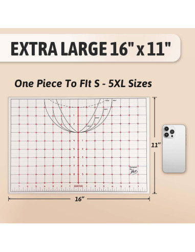 Guía de Regla para Camisetas TransOurDream 40.64 cm 8 Piezas