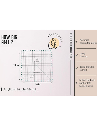 Regla de Transformación de Camisetas Vallenwood 14x14 cm