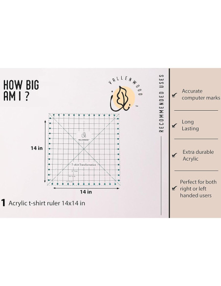 Regla de Transformación de Camisetas Vallenwood 14x14 cm