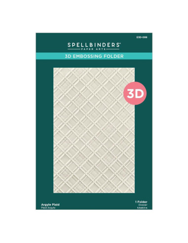 Carpeta de Embossing 3D Spellbinders Argyle Plaid 14x22 cm