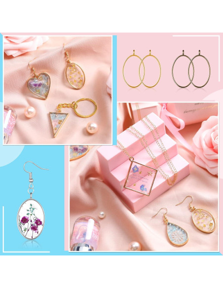 Kit de Joyería de Resina Inbagi 180 Piezas Geométricas