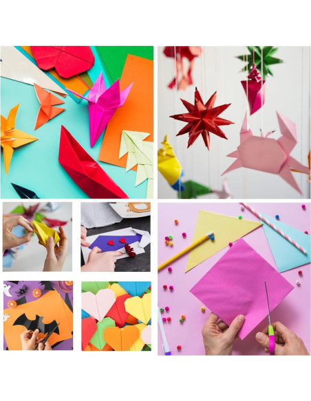 200 Hojas de Papel Origami Doble Cara 20x20 cm KWZVUN
