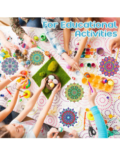 Kit de Manualidades Trandraft 36 Ventanas Adheribles Mandalas 15 cm 2