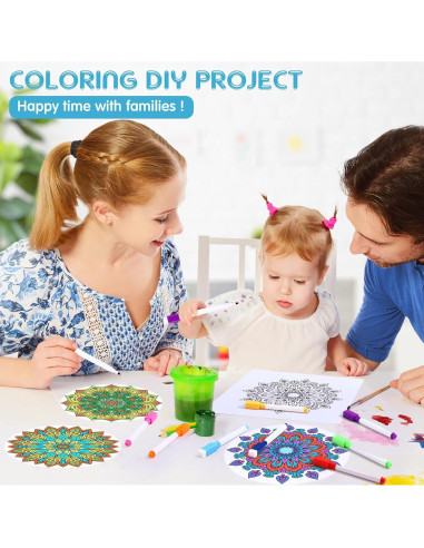 Kit de Manualidades Trandraft 36 Ventanas Adheribles Mandalas 15 cm