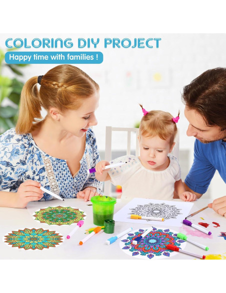 Kit de Manualidades Trandraft 36 Ventanas Adheribles Mandalas 15 cm Kit de Manualidades Trandraft 36 Ventanas Adheribles Mandalas 15 cm