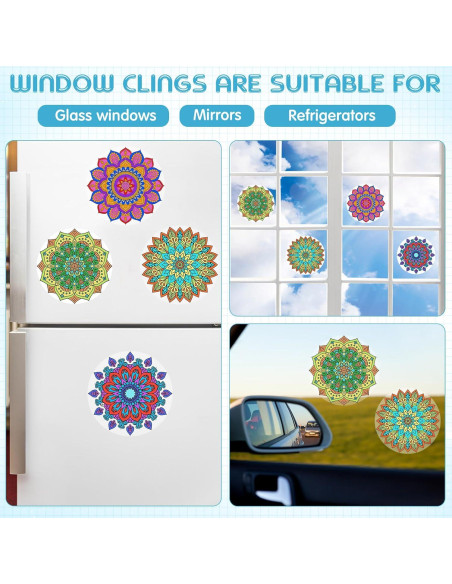 Kit de Manualidades Trandraft 36 Ventanas Adheribles Mandalas 15 cm Kit de Manualidades Trandraft 36 Ventanas Adheribles Mandalas 15 cm