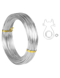Alambre de Aluminio 1mm Plata 50m para Manualidades y Joyería