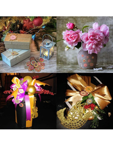 200 Botones de Madera Vintage Haawooky 20mm Multicolor