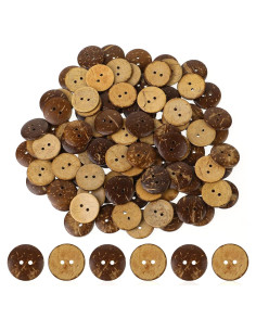 100 Botones de Concha de Coco Natural 20mm Mozeat Lens