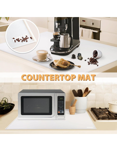 Alfombrilla de Silicona Extra Gruesa Foepoge 80x60cm Blanca