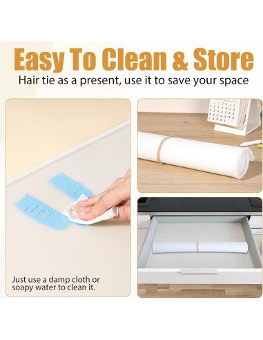 Alfombrilla de Silicona Extra Gruesa Foepoge 80x60cm Blanca