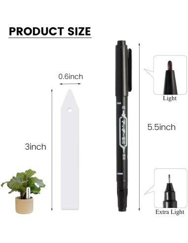 Etiquetas para Plantas NbutWynee 100 Pcs 7.62 cm Blancas