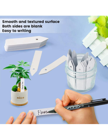 Etiquetas para Plantas NbutWynee 100 Pcs 7.62 cm Blancas