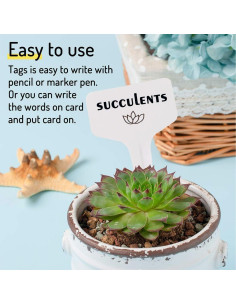 200 Etiquetas de Jardín en Forma de T MOONSOUND Impermeables 2