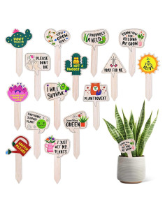 Etiquetas de Plantas JUYRLE - 15 Marcadores Divertidos de Jardín