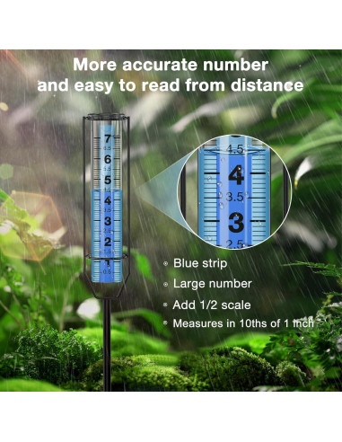 Pluviómetro BoArt 73 cm Ajustable Plástico Transparente