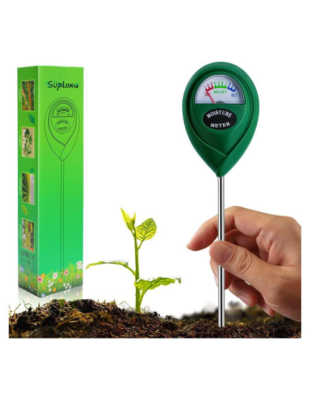 Medidor de Humedad del Suelo Suplong 17 cm para Plantas