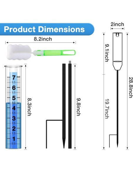 Pluviómetro BoArt 73 cm Ajustable Plástico Transparente
