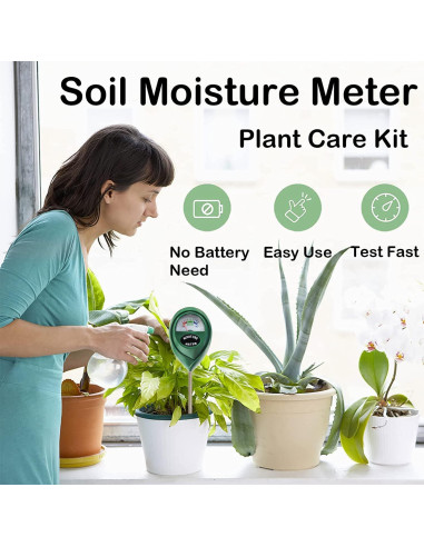 Medidor de Humedad del Suelo Suplong 17 cm para Plantas