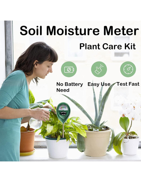 Medidor de Humedad del Suelo Suplong 17 cm para Plantas