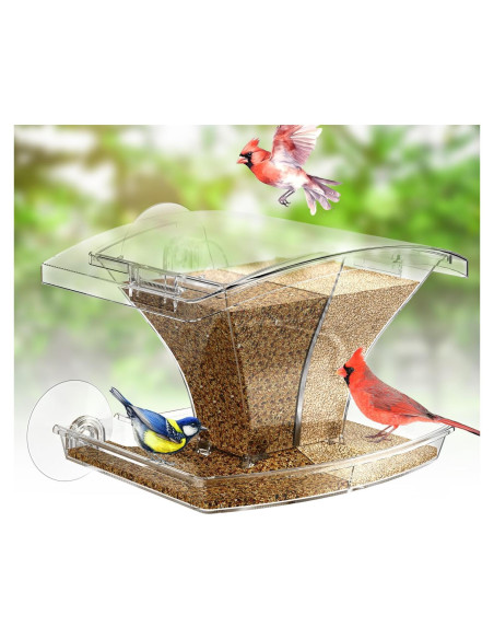 Comedero para Aves de Ventana KRUOO 1.13 kg Impermeable