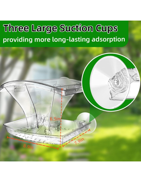 Comedero para Aves de Ventana KRUOO 1.13 kg Impermeable