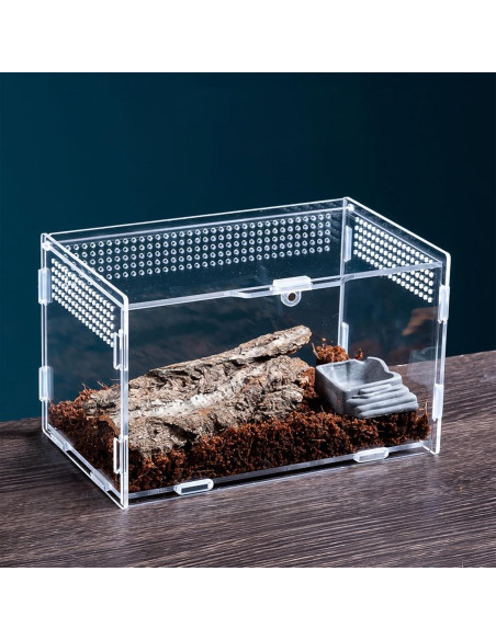 Enclosure de Terrario Acrílico TREELF 20.32x11.94x11.94 cm Enclosure de Terrario Acrílico TREELF 20.32x11.94x11.94 cm
