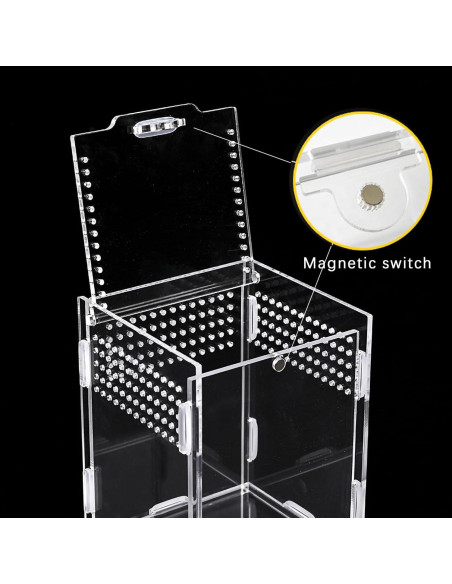 Enclosure de Terrario Acrílico TREELF 20.32x11.94x11.94 cm Enclosure de Terrario Acrílico TREELF 20.32x11.94x11.94 cm