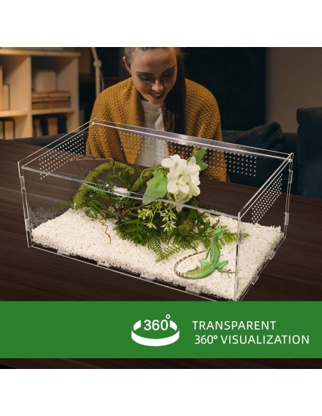 Terrario Acrílico UCandy 15.24x20.32x35.56 cm para Reptiles