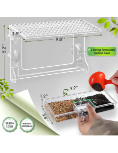 Comedero para Aves Gbekery de Ventana Acrílico con Bandeja 2